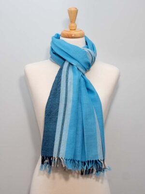 Alpaca Azure Embrace Scarf - Blue - Men