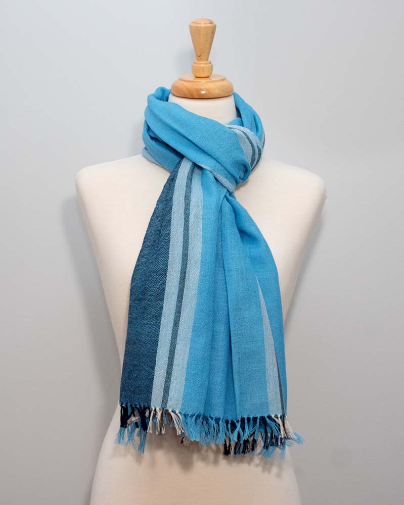 Alpaca Azure Embrace Scarf - Blue - Men