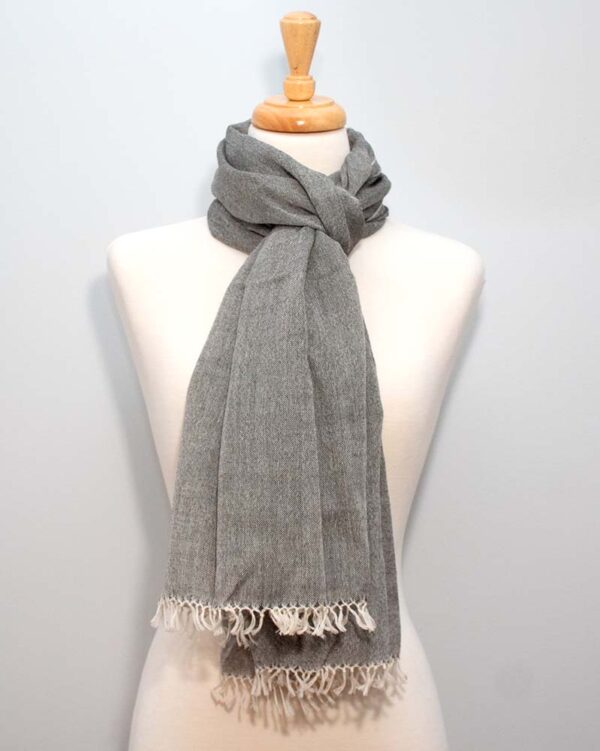 Elegant Weave Alpaca Scarf - tweed - women