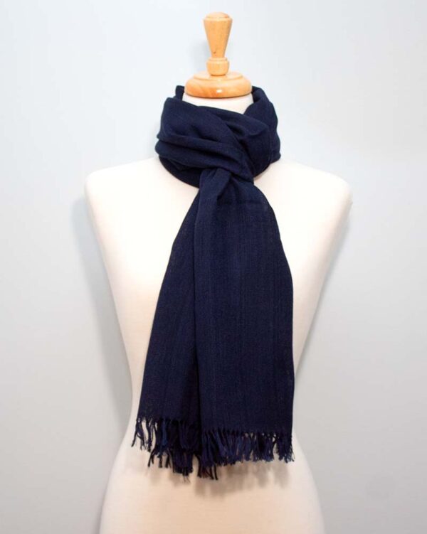 Navy Nirvana Alpaca Scarf - navy - men